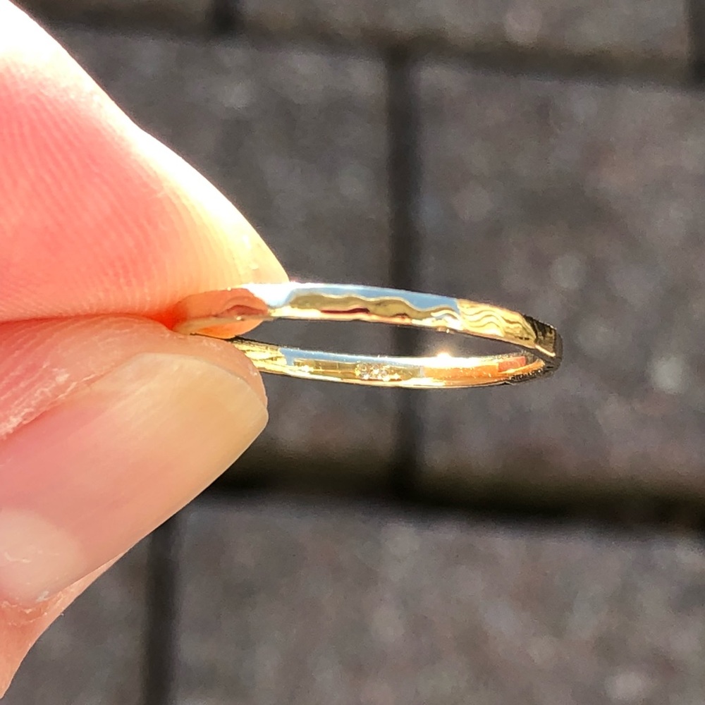 Goldfill hammered ring